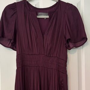 Anthropologie Deep Purple Maxi  Dress